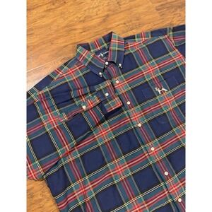 Vintage Polo Ralph Lauren XL Blake Dog Tartan Button Down Oxford